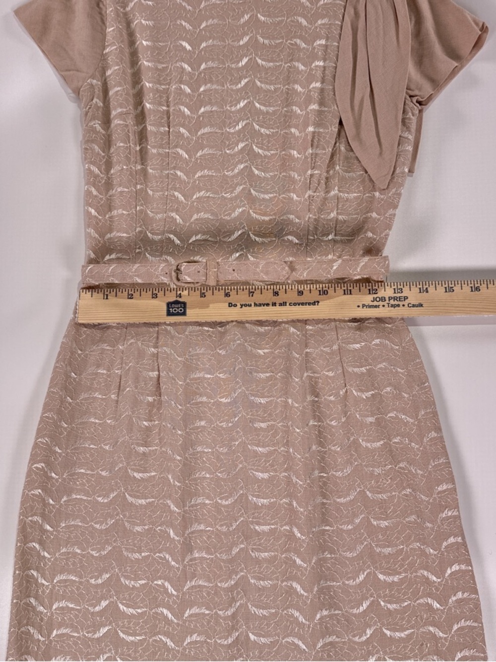 Terry Tall Inc New York Vintage 1950s Pink Embroidered Bow Dress Size Small - Picture 13 of 14